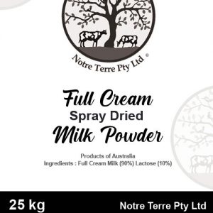 25kg Notre Terre A1 Full Cream Milk Powder