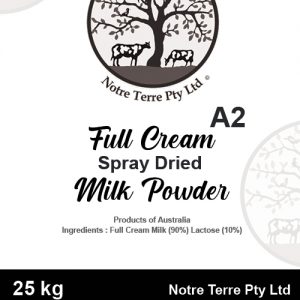 25kg Notre Terre A2 Full Cream Milk Powder